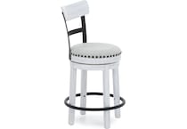 ashy white inch & over bar seat stool   