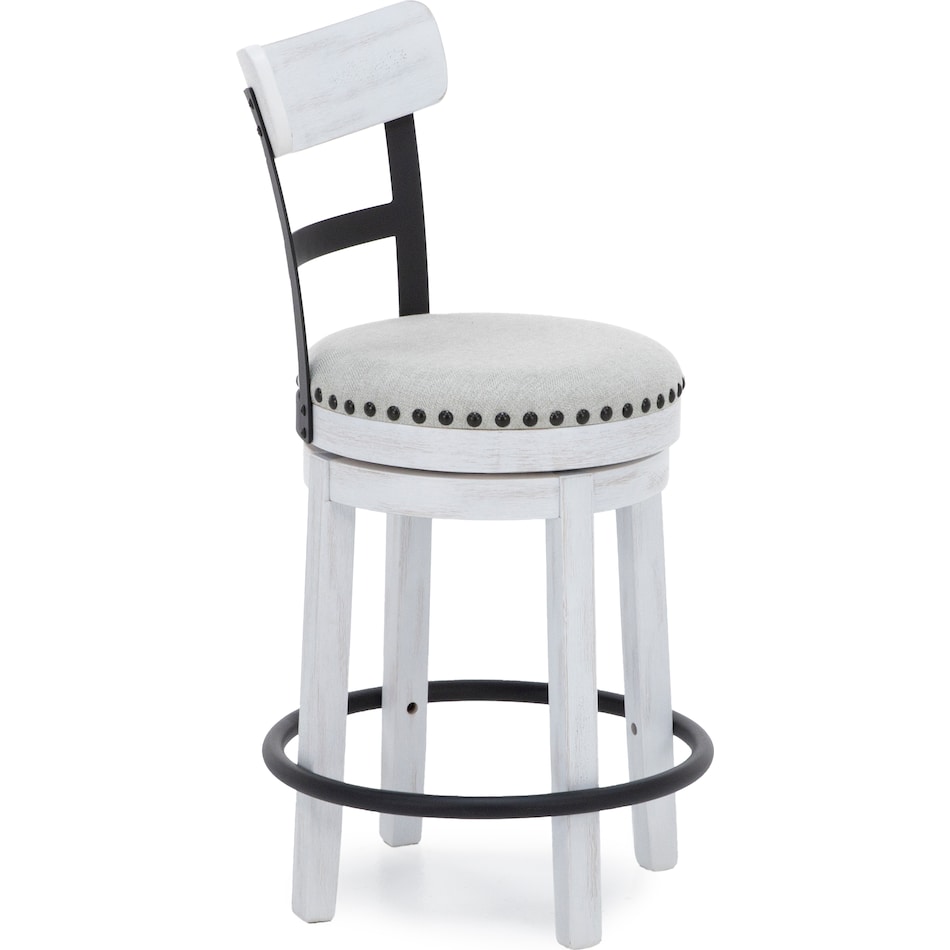 ashy white inch & over bar seat stool   