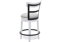 ashy white inch & over bar seat stool   