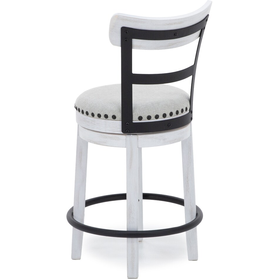 ashy white inch & over bar seat stool   