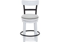 ashy white inch & over bar seat stool   