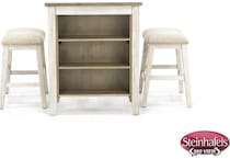 ashy white inch counter height rectangle  image   