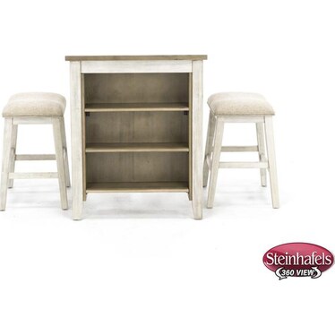 Casey Two-Toned 3-pc. Counter Island Set