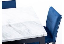 ashy white black   blue velvet inch counter height rectangle   