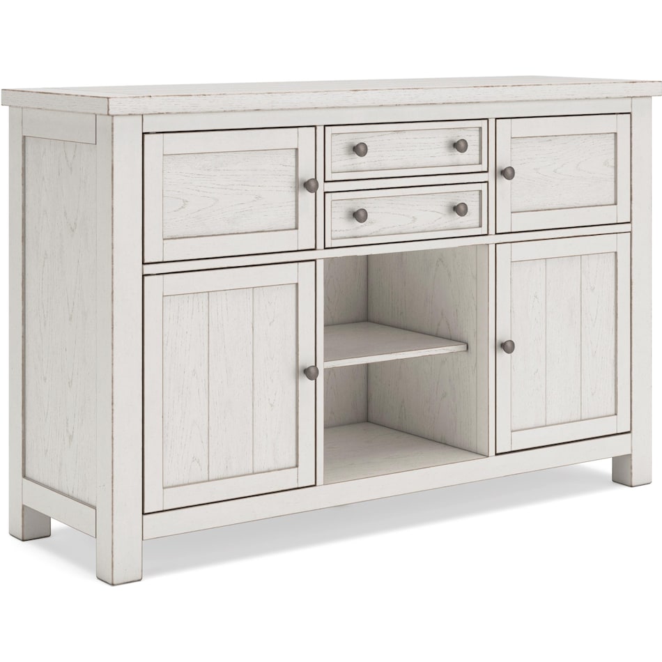 ashy white buffet server sideboard   