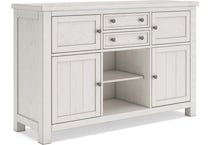 ashy white buffet server sideboard   