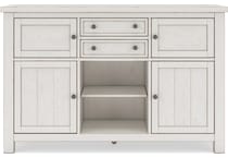 ashy white buffet server sideboard   