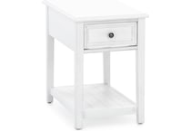ashy white end table erica  