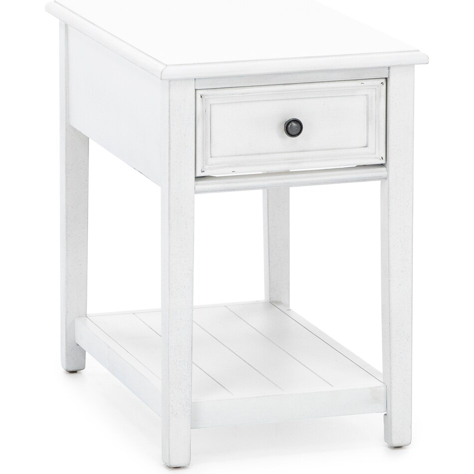 ashy white end table erica  