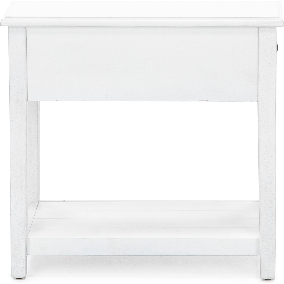 ashy white end table erica  