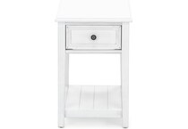 ashy white end table erica  