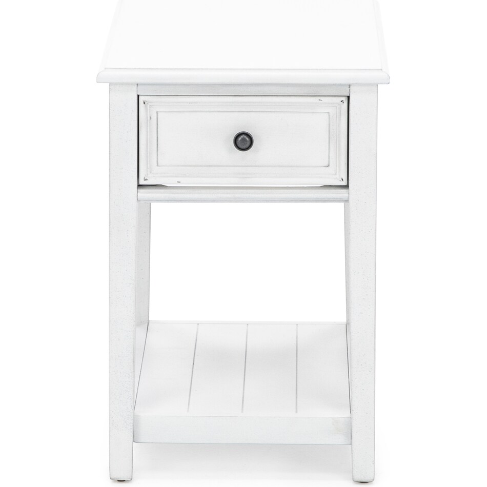 ashy white end table erica  