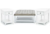 ashy white end table erica  