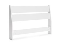 ashy white full bed headboard   