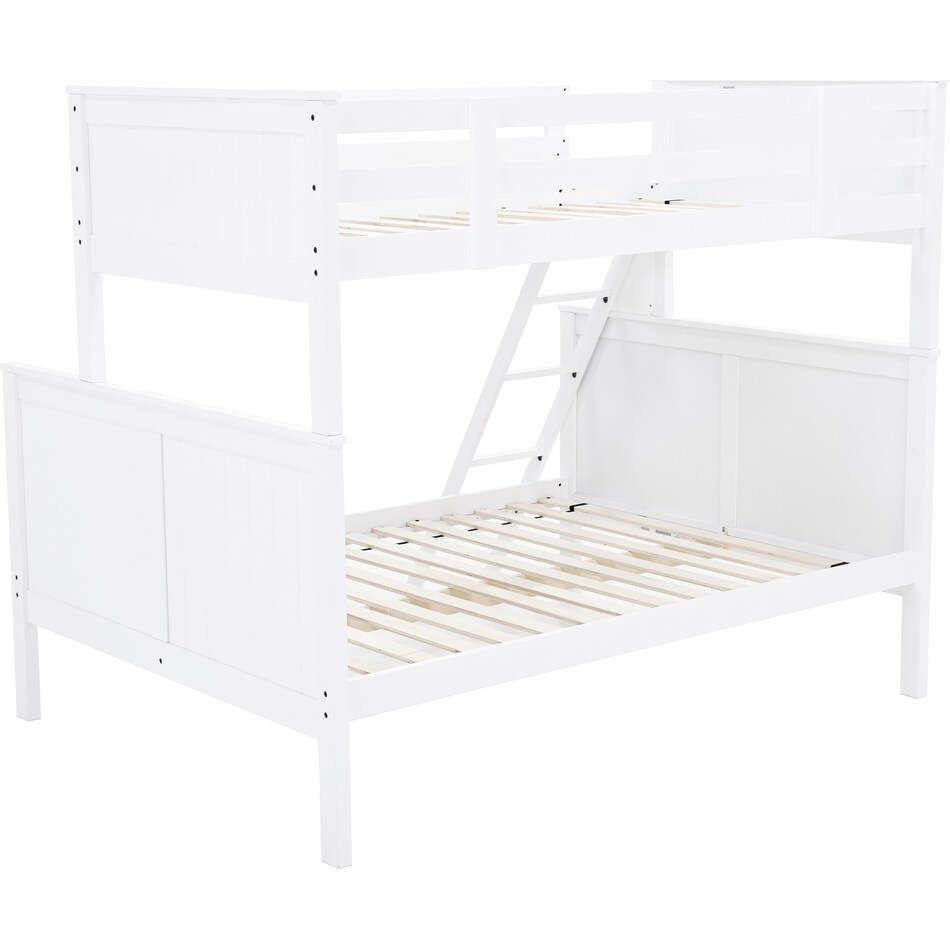 ashy white full bunk bed package tfp  