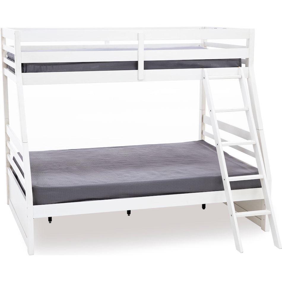 ashy white full bunk bed package tfp  