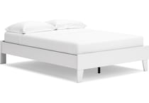 ashy white full platform rails supports   