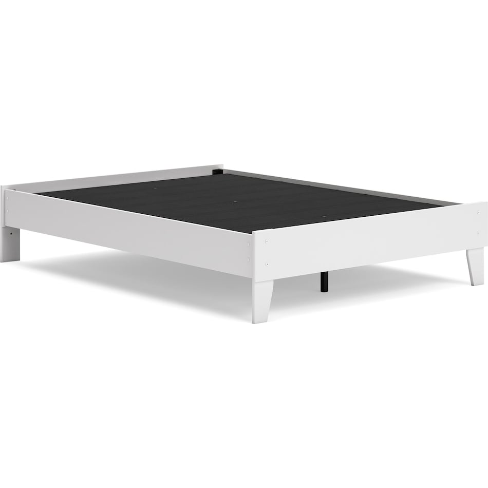ashy white full platform rails supports   