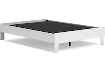 ashy white full platform rails supports   