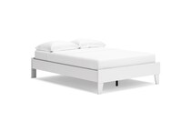 ashy white full platform rails supports   