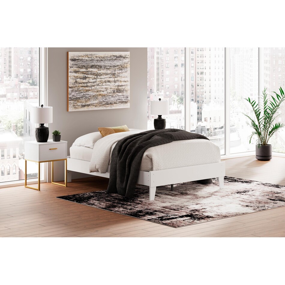 ashy white full platform rails supports lifestyle image   