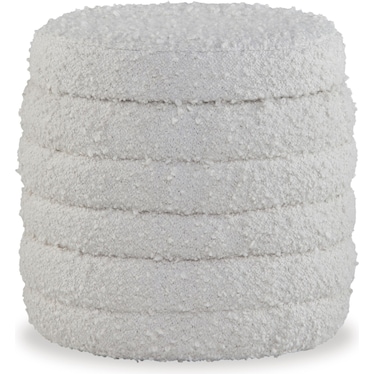 Ivory Storage Pouf 18"W x 17"H