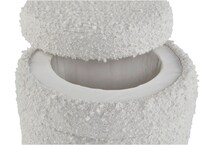 ashy white pouf   