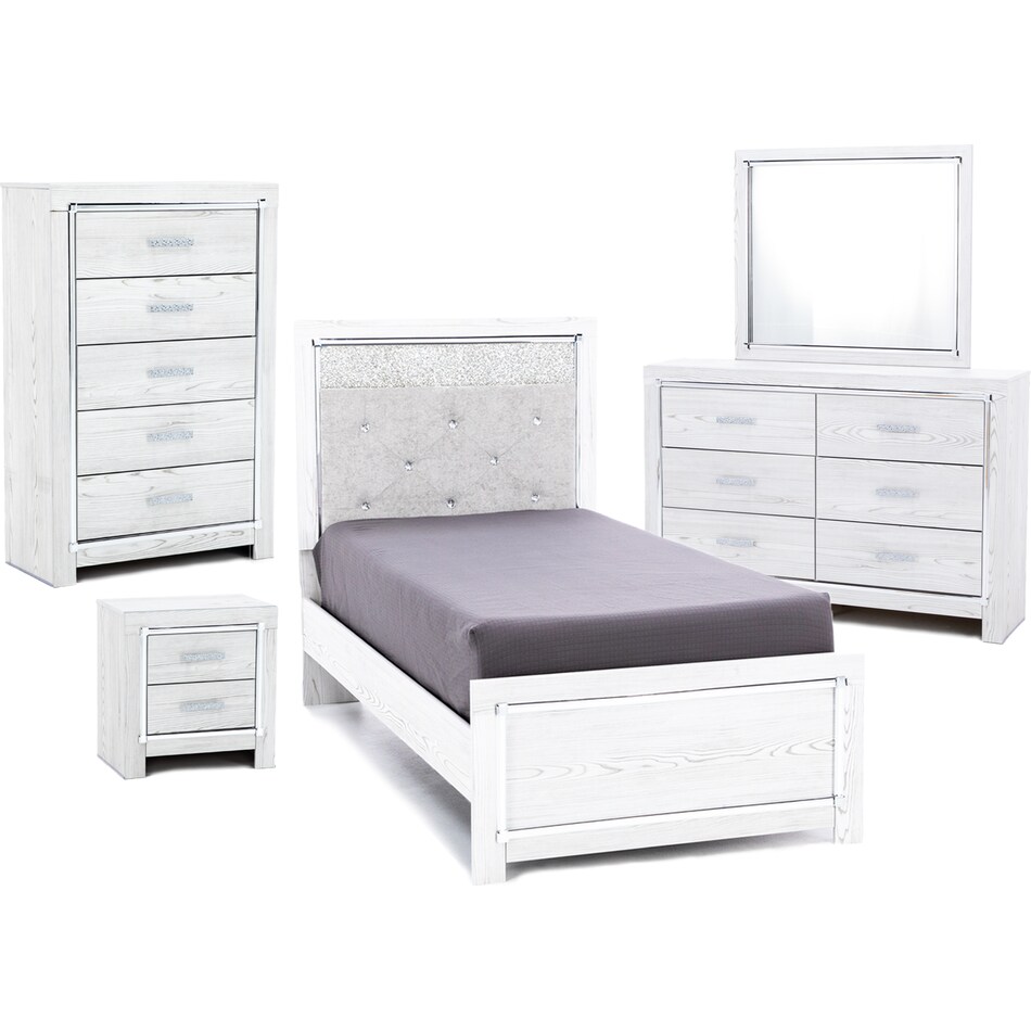 ashy white queen bed package pq  