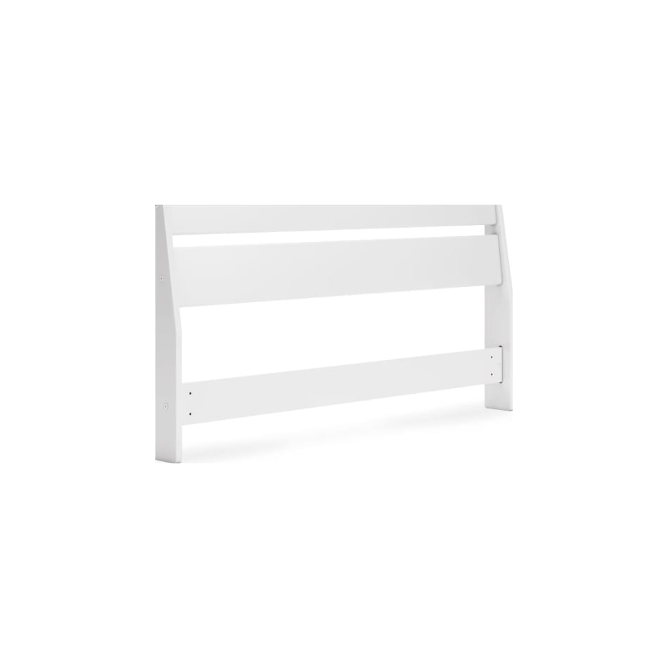 ashy white queen headboard   