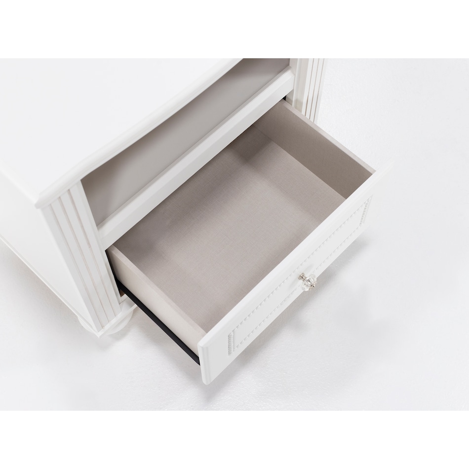 ashy white single drawer   