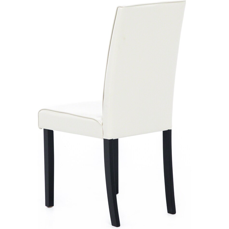 ashy white standard height side chair   
