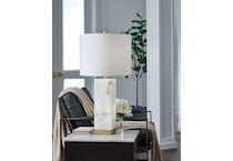 ashy white table lamp   