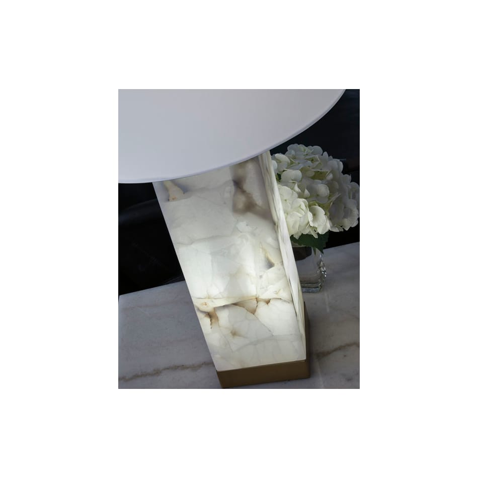 ashy white table lamp   