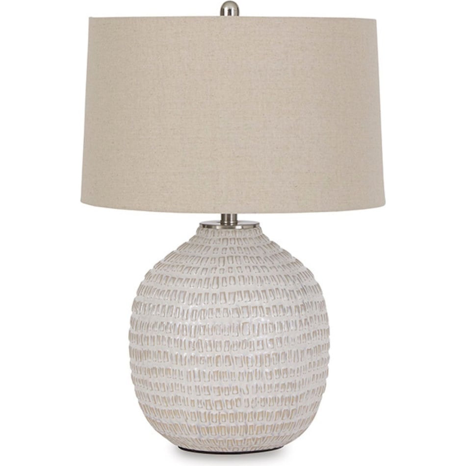 ashy white table lamp   