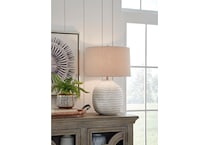 ashy white table lamp   