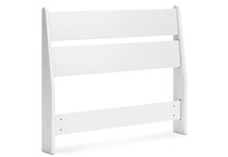 ashy white twin bed headboard   