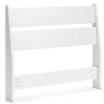 ashy white twin bed headboard   