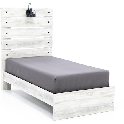 Dylan White Twin Panel Bed