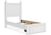ashy white twin bed package tpk  