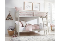 ashy white twin bunk bed package ttp  