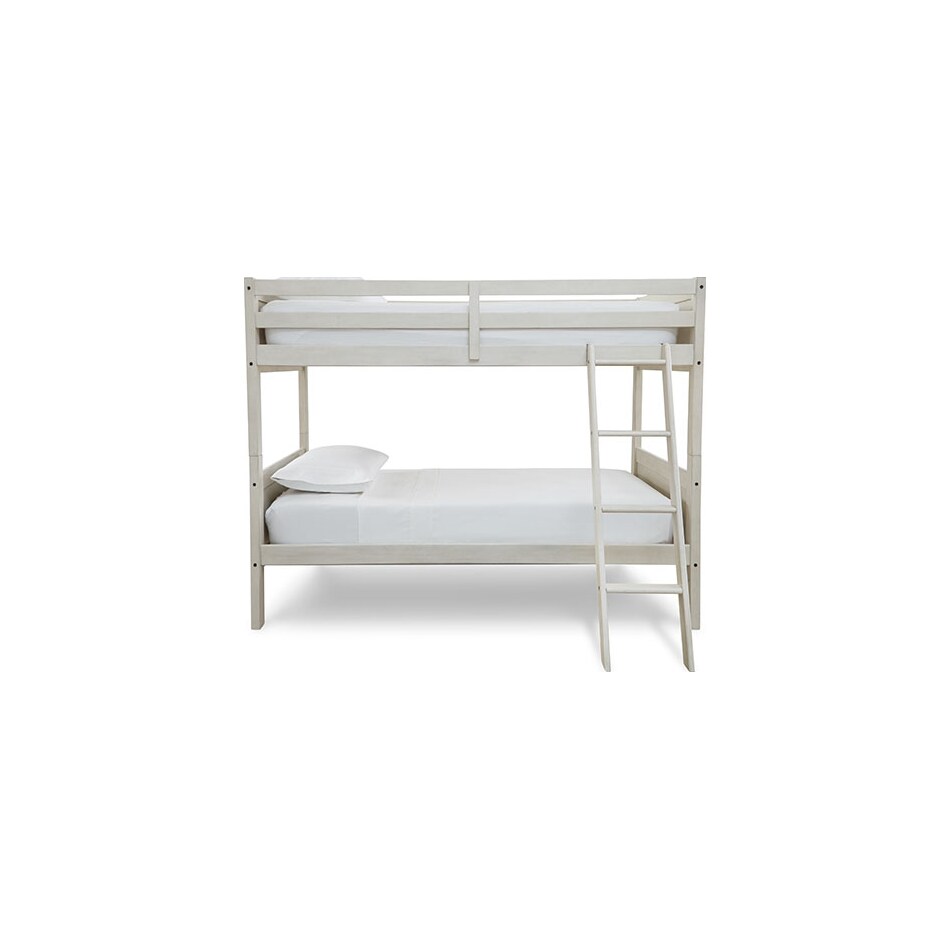 ashy white twin bunk bed package ttp  