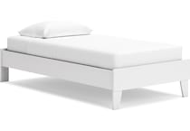ashy white twin platform rails supports   
