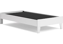 ashy white twin platform rails supports   