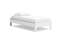 ashy white twin platform rails supports   