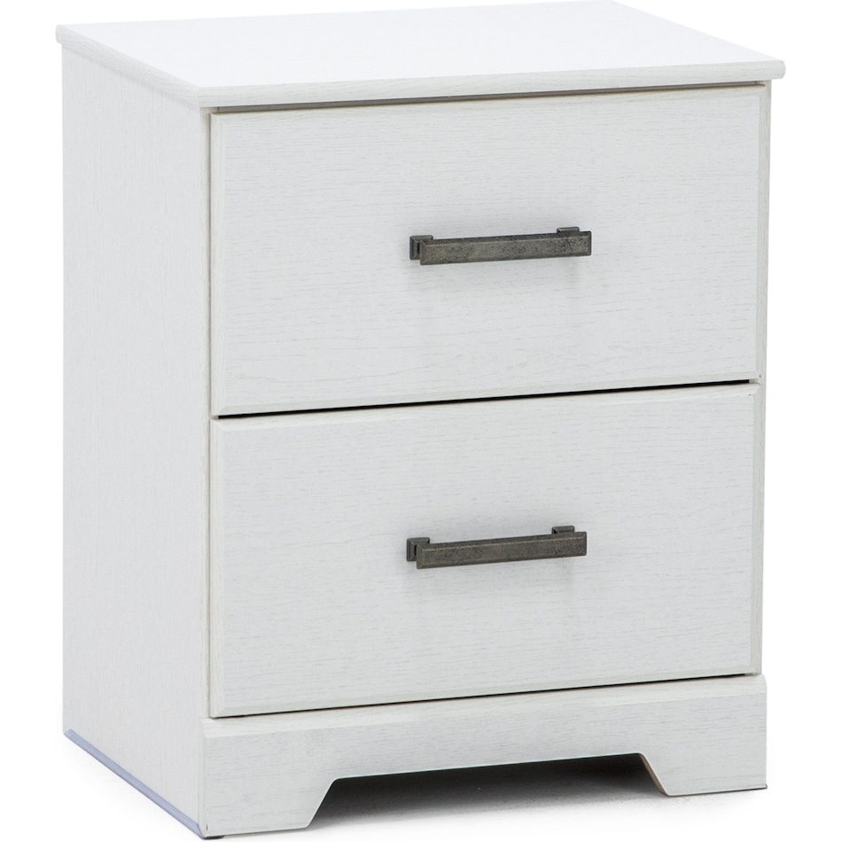 ashy white two drawer   