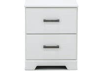 ashy white two drawer   