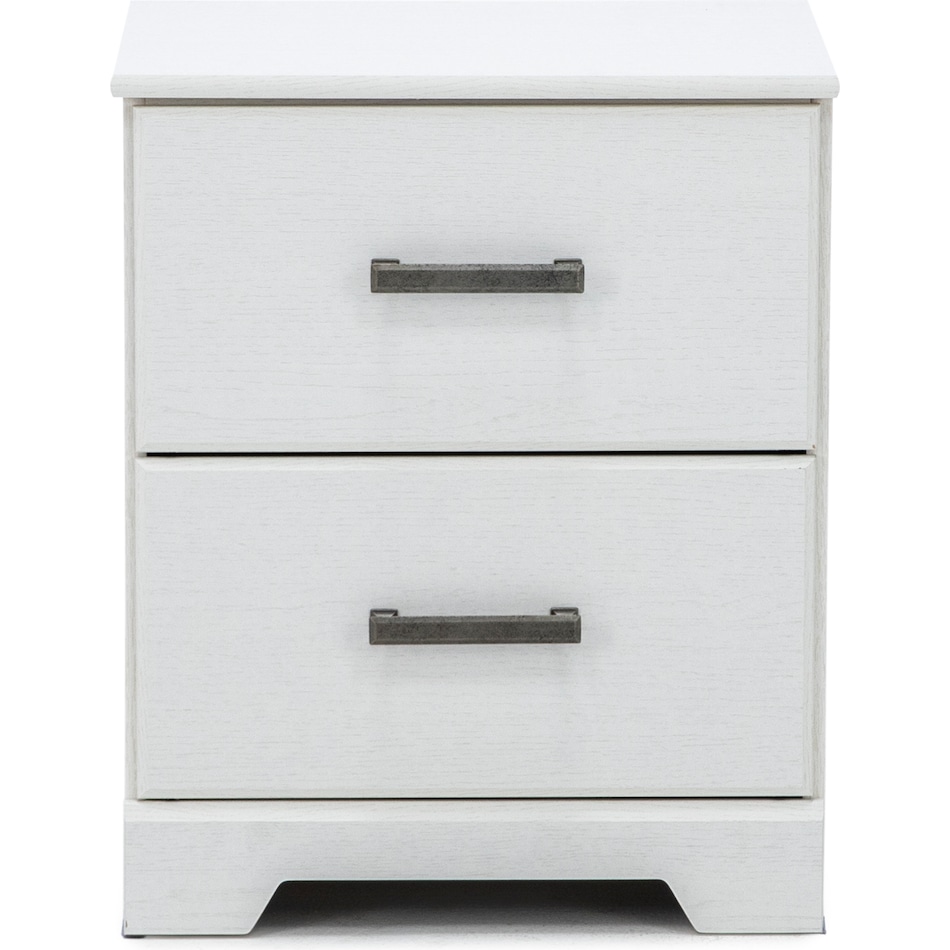 ashy white two drawer   