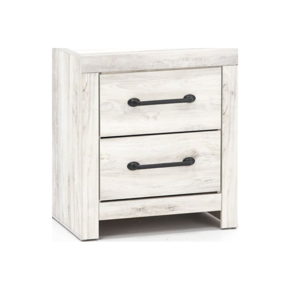 ashy white two drawer   