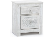 ashy white two drawer   