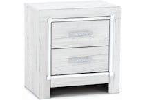 ashy white two drawer   